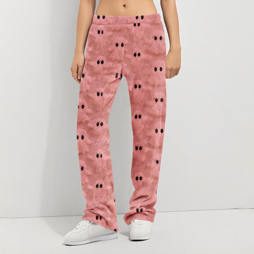 Anime Pajama Pants Sleepwear Casual Drawstring Elastic Waist Pants Comfy Straight Yoga Loose Trousers
