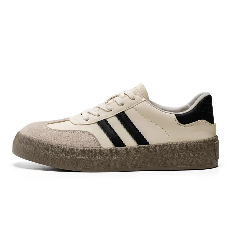 

Men s trendy popular Leisure shoes versatile soft leather for Men Sneakers Man Low-top 39 коричневый