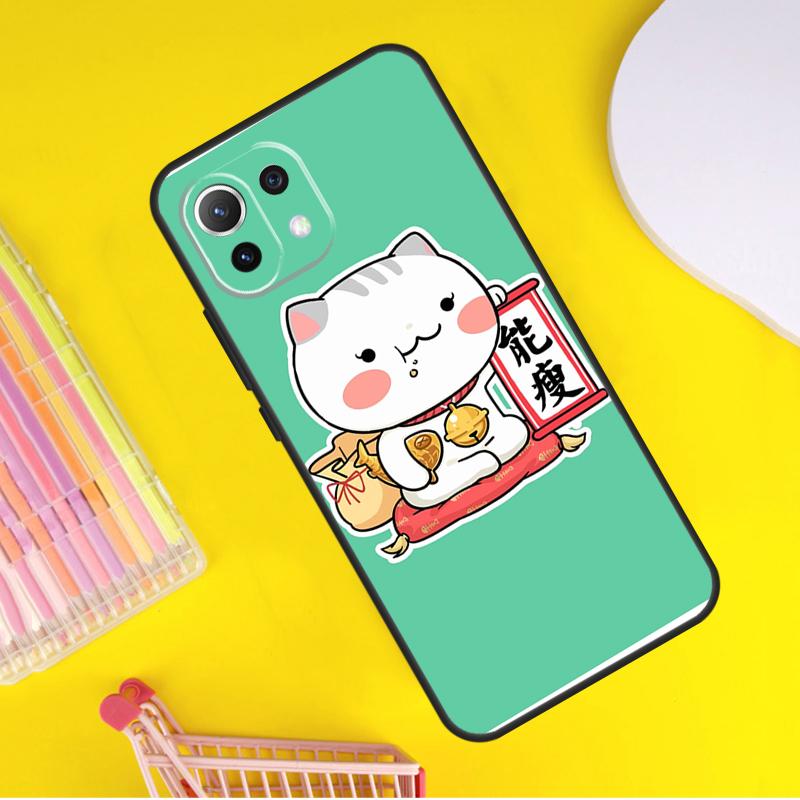 China cute lucky cat Cover For Xiaomi 14 Ultra 13 11T 12T 13T 14T Pro POCO X7 X6 Pro X3 X5 F3 F5 M6 F6 Pro Case