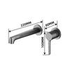 Tuqiu Gray Bathroom Basin Faucet Brass Black Sink Faucet Chrome Sink Faucets Wall Mounted Hot And Cold Water Faucet Tap