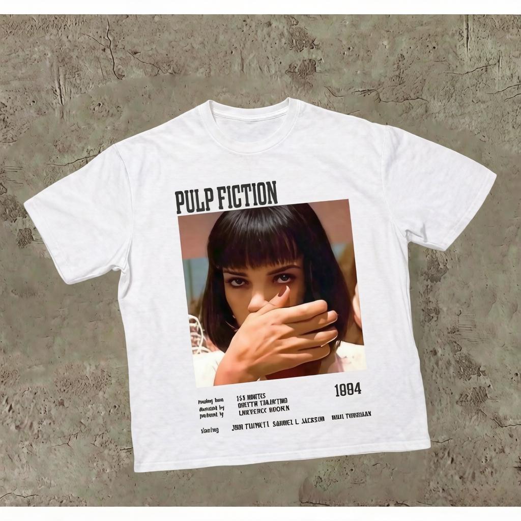 Unisex Pulp Fiction Inspired Casual Tshirt Summer Fashion New Arrival Comfortable Unisex Tee for Unisex and Unisex Luxury Clothes