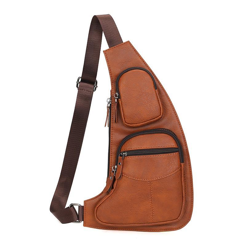 

New Style Men s Anti-theft Casual Chest Bag - Fashionable Outdoor Shoulder Bag with Close-fitting Storage. світло-коричневого кольору