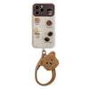 Wrist Chain Lanyard Phone Case for iPhone 16 17 15 14 13 12 11 Pro Max Plus 3D Cartoon Bear Sweet Soft Silicone Shockproof Cover