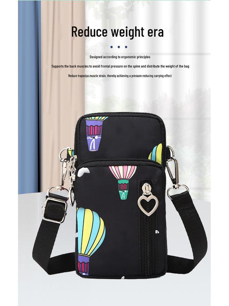 Women's Crossbody Phone Bag - 2023 Korean Canvas Shoulder Bag, Casual Small Square Wristlet & Neck Pouch