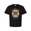Vintage Motorcycle Skull Circle Graphic Tee Unisex Biker Tee With Wrench Emblem
