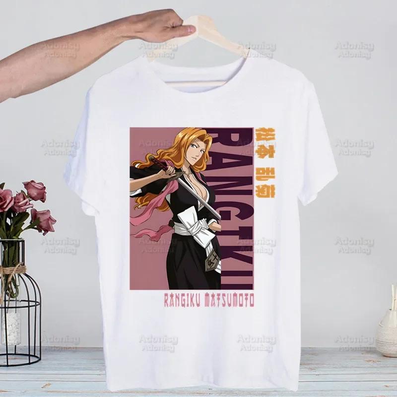 Bleach Kurosaki Ichigo Manga Anime Harajuku T-shirts Summer Men Hip Hop Funny Tshirt Streetwear t shirts Short Sleeve Tops