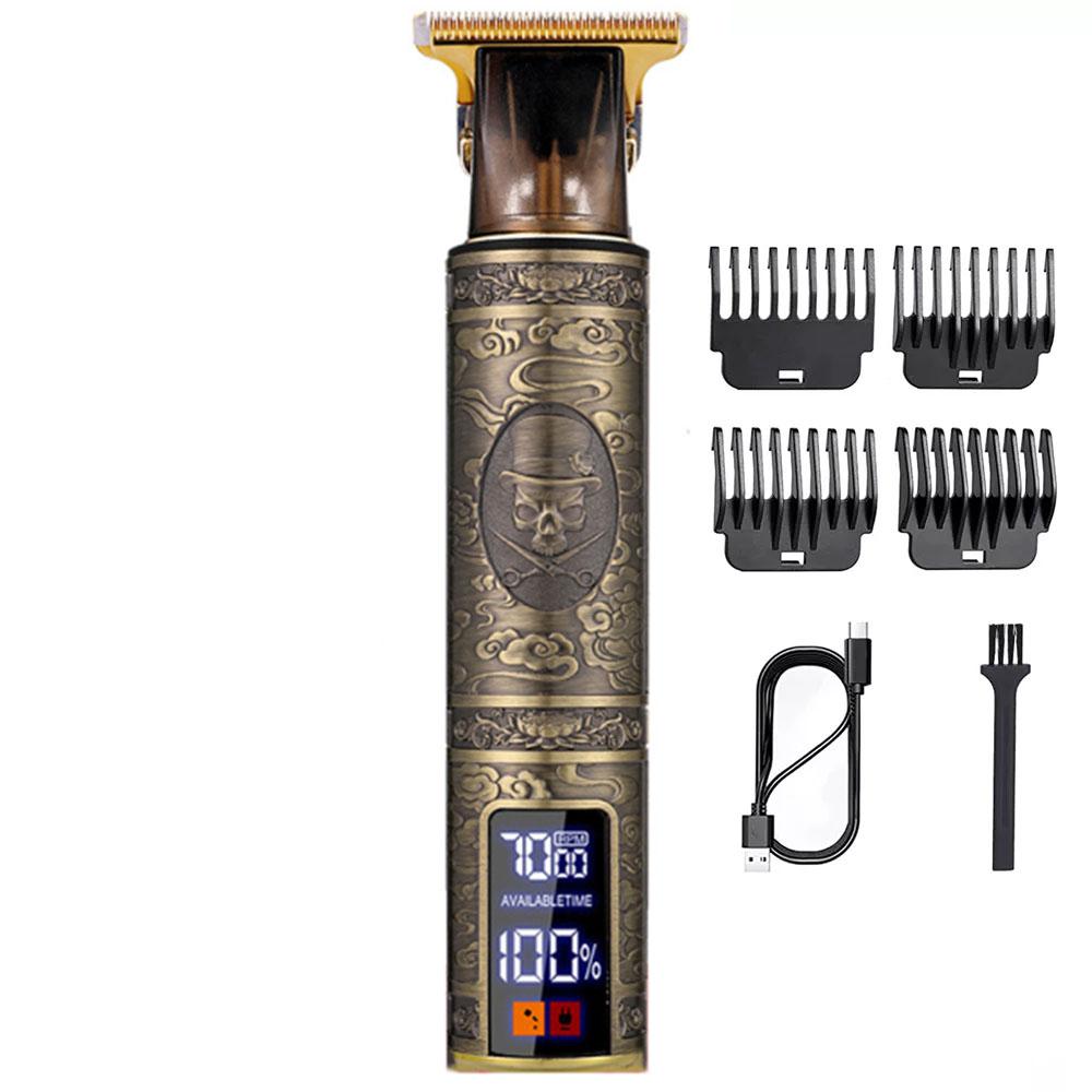 ספר גברים USB נטענת חשמלי זקן גוזם מדויק לגברים קוצץ שיער מקצועי גילוח