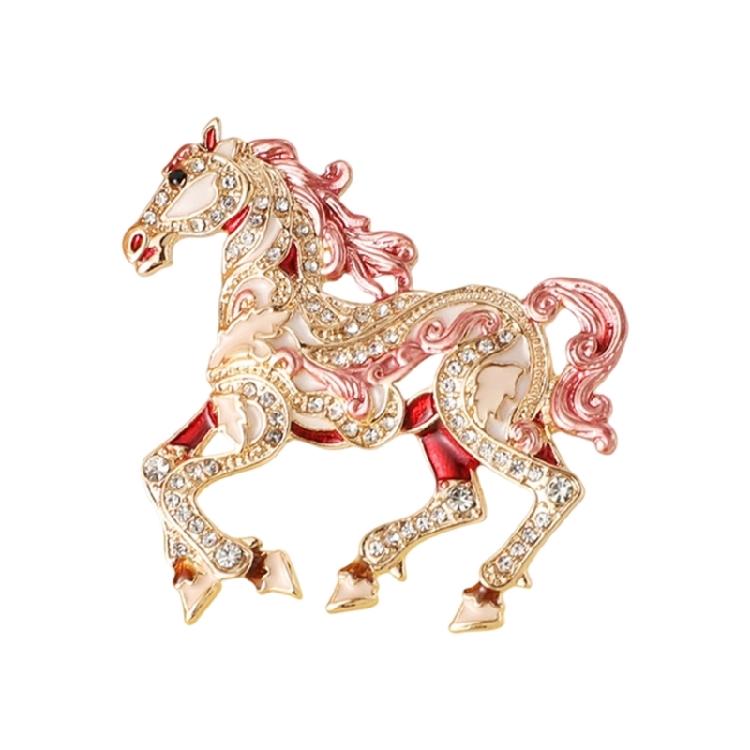 Sturdy Alloy Horse Pin Versatile Accessory for Scarf or Bag Embellishment