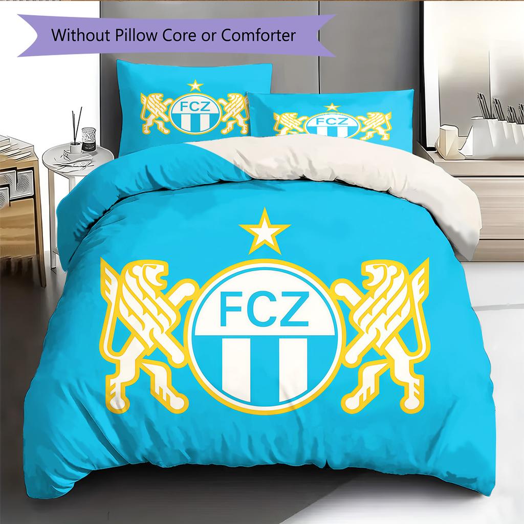 FC Luzern  Pattern Bedding Quilt Set Quilt Cover Pillowcase Home Decoration Birthday Gift (1 * duvet cover + 2 * pillowcase, without core)