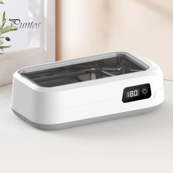 Machine de Nettoyage Ultrasonique 49000Hz Onde Nettoyage Profond 640ml Évier en Acier Inoxydable 4 Modes Lunettes Bijoux Nettoyeur Multifonctionnel