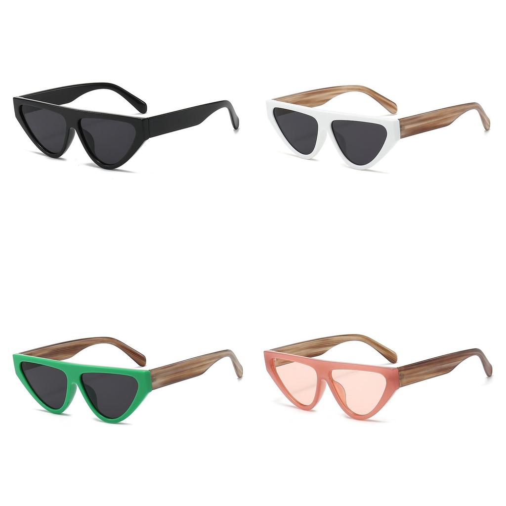 Neymar Style Triangle Cat Eye Sunglasses Vintage Color-block Uv400 Shades Men