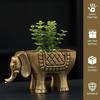 Aluminium Elephant for Good Luck,Statue for Home Decor Tabletop Living Room Office,Candle Holder Gift Showpiece
