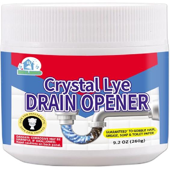 BELL BIRDCrystal Каустическая Сода для Прочистки Труб, Гидроксид Натрия, Устраняет Засоры в Ванной и Кухонной Раковинах, Стоках, Душевых Трубах (1 шт.) 1PSC