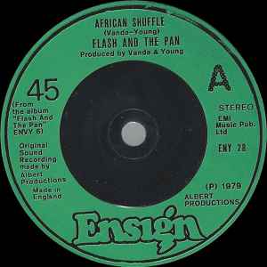 

7inch Record FLASH & THE PAN - African Shuffle ENY28 Ensign 1979 UK Rock Used