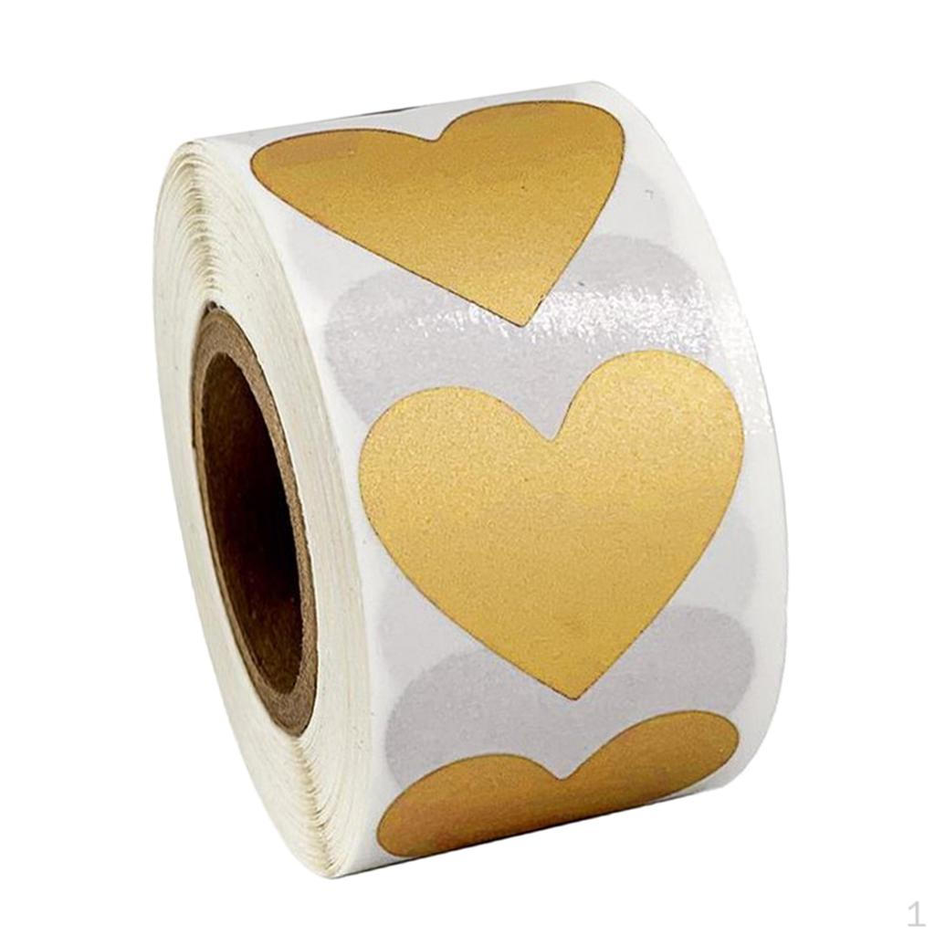 Heart Dot Labels 1" Label 300 Per Roll