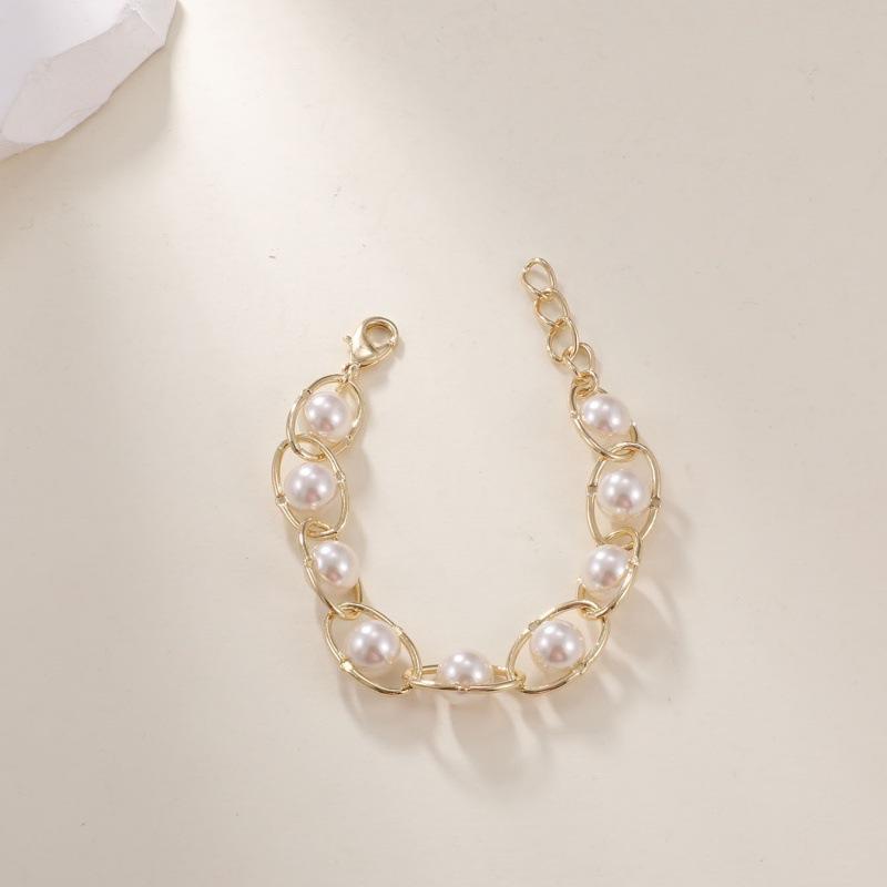 European and American jewelry fashion versatile INS wind crystal gold winding retro simple bracelet spot