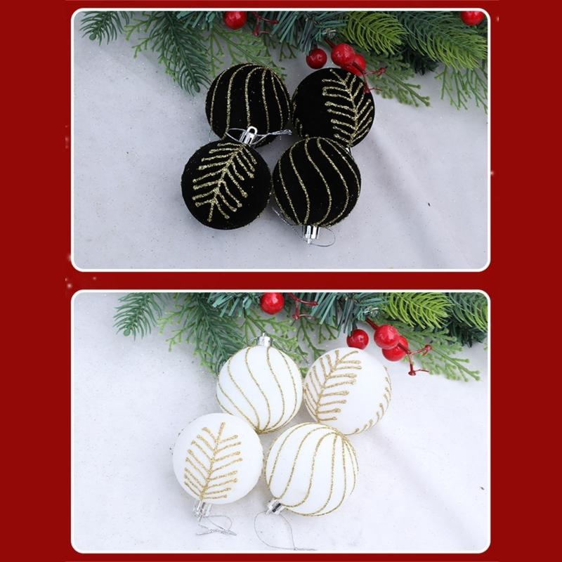 Flocking Sphere Ornaments For Christmas Tree Colorful Decorative Ball Perfect For Holiday Festival Atmosphere