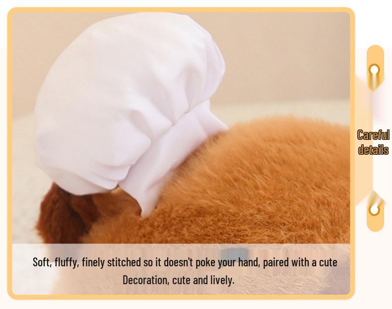 Chef Capybara Plush Toy - Cute Stuffed Animal Pillow Gift for Kids & Girls