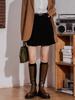 Women's Retro High-Waist Corduroy A-Line Skirt: Age-Reducing, Pleated, Simple, Versatile, Anti-Exposure Design for Autumn
