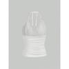 Spitze V-Ausschnitt Neckholder Top Damen Sommer Sexy Grunge Punk Goth Backless Ruched Crop Top Cami Top Streetwear Y2K Kleidung 2025