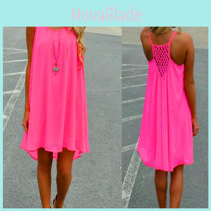 Copricostume Bikini Elegante Estivo da Spiaggia da Donna Costume da Bagno Boho Abito Svasato da Sole
