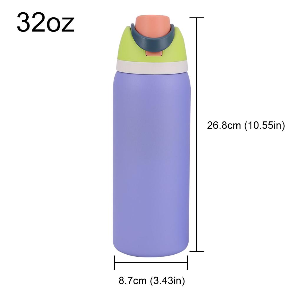 24/32oz Straw Insulated Tumbler with Handle Vacuum Insulated Cup 304 Stainless Steel Vacuum Thermal Insulated Mug for Women Men