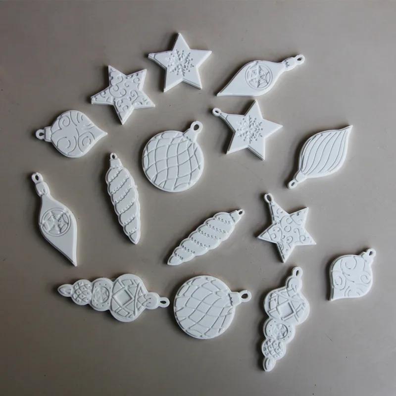 1pc DIY Ocean Conch Starfish Gypsum Fragrance Stone Mold Christmas Star Snowflake Lamp Painting Hanging Silicone Mold