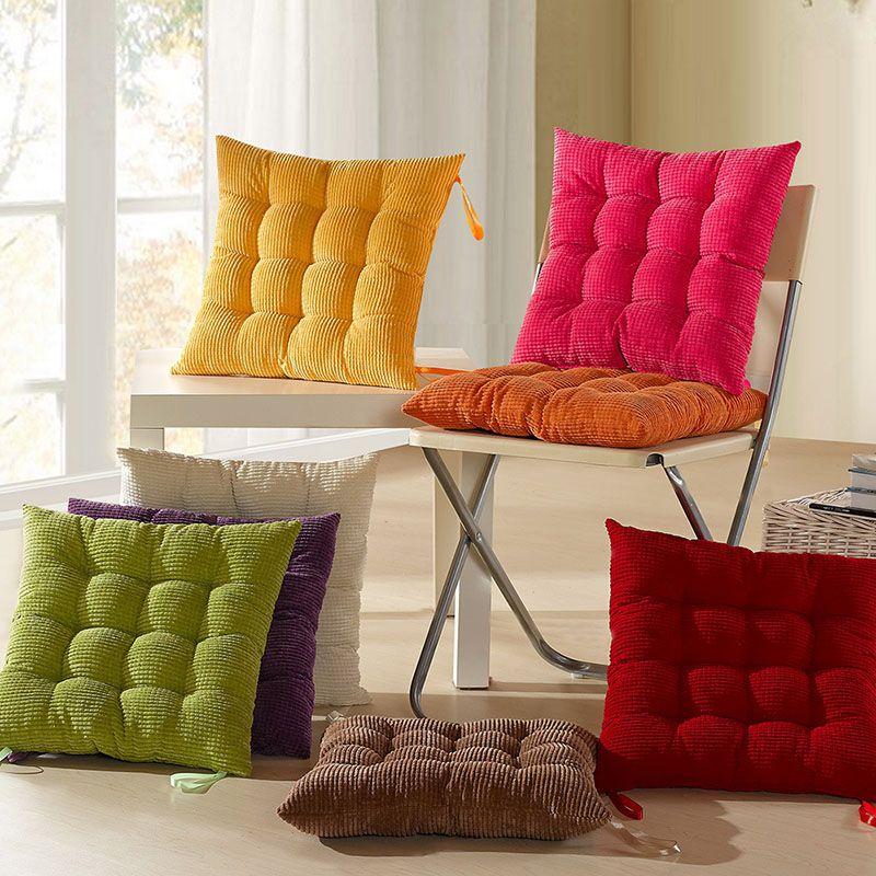 Pad Seat Removable Thick Soft Corduroy Cushion Pad Seat Chair Patio Home Sofa