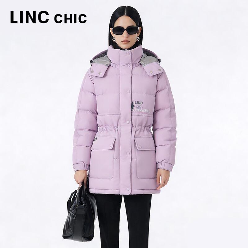 Jinyujie Women s Mid-Length 90% Duck Down Puffer Jacket M (fits up to 67.5 kg)