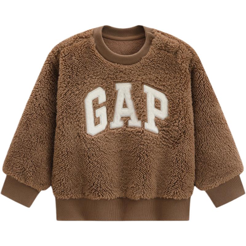 Gap Kids  2025 Autumn Logo Embroidered Plush Sweatshirt 130/64