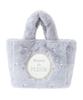 De Apparel EC Exclusive Fur Tote Bag for Grayish Blue [Maison Fleur] 2-way Women,