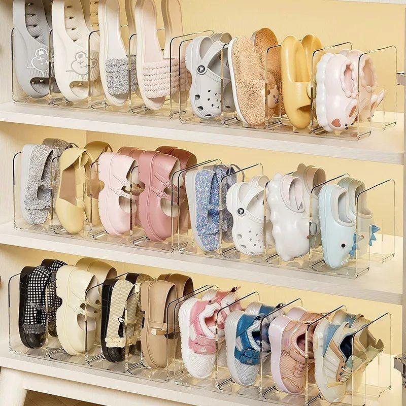 1ks Prostorově úsporný vertikální organizér na boty - Vícevrstvý, Snadno sestavitelný, Kompaktní úložný prostor pro domácí vstupní skříňku