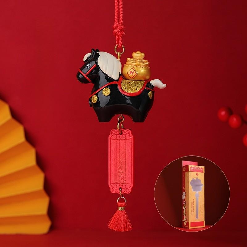 Car Pendant With Resin Material For Festive Year Of The Horse Decor