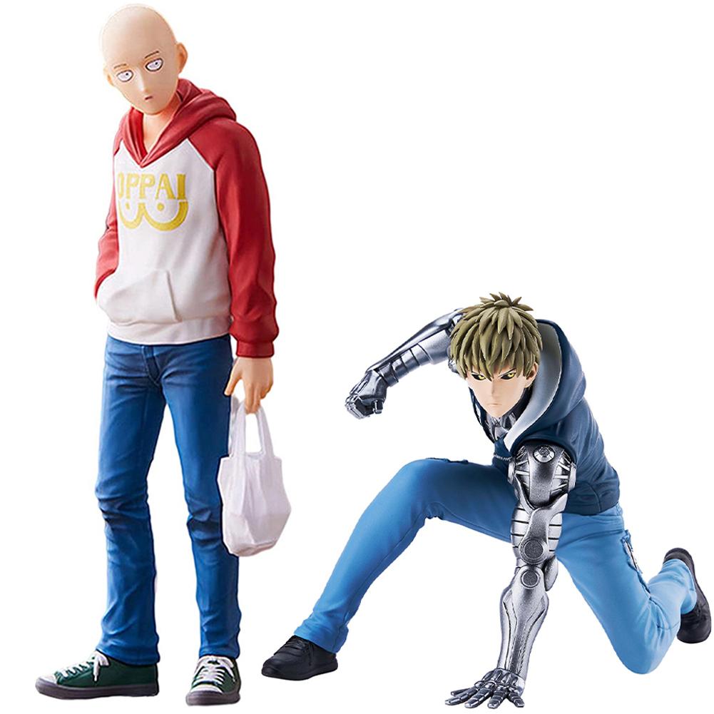 Anime Figure Saitama Figure Caped Baldy Bald Saitama Genos action Figure Standing Model Toy Static Collection Desktop Ornaments