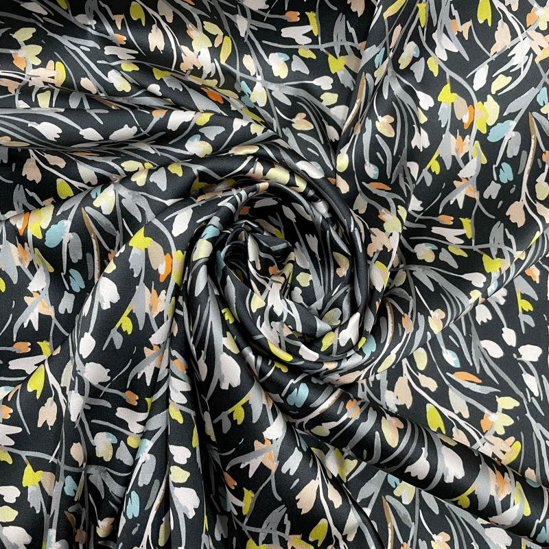 19mm 108cm Printed Fabric for Ladies Silk Stretch Fabric Hangzhou Silk Fabric