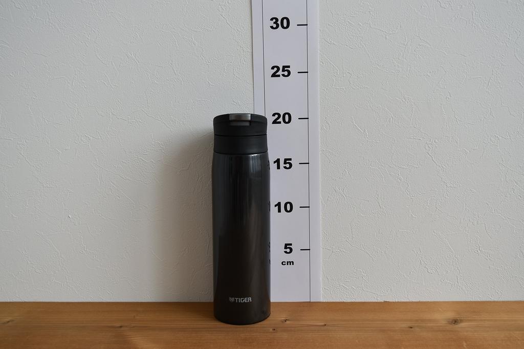 Tiger MCX-A050-KL 500ml Stainless Steel Mini Water Bottle, Direct Drinking, Auto-Lock, Sahara Mug, Lightweight, Dream Gravity, Lamp, Black