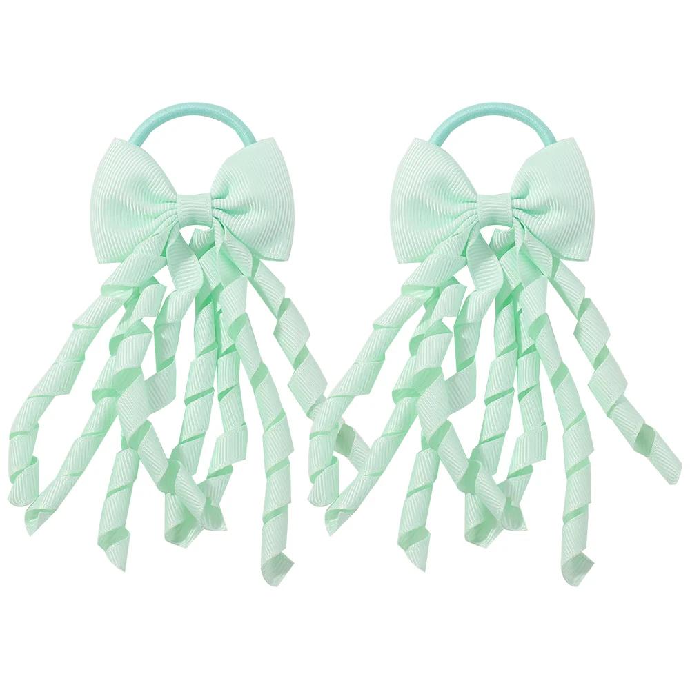 

2 шт. Детские резинки для волос из репсовой ленты, милые бантики для волос, эластичные резинки, держатели для хвостика для девочек, детские аксессуары для волос