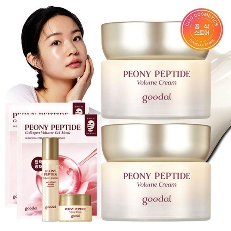 

[2EA] Goodal Peony Wrinkle Removal Cream 60ml Peony Gel Mask 2 Sheets + Ampoule 10ml