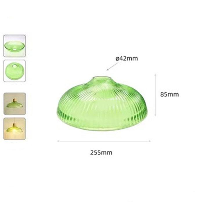 Decor 55mm 42mm Opening Green Glass Lamp Shade Replacement with Reverse or Flat Hole Fitter for Floor Light Table Lamp Cover