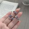 High Value Nine Purple From Fire Sweet Sister Dream Wind Purple Zircon Diamond Star Moon Butterfly Open Ring Stacked Ring