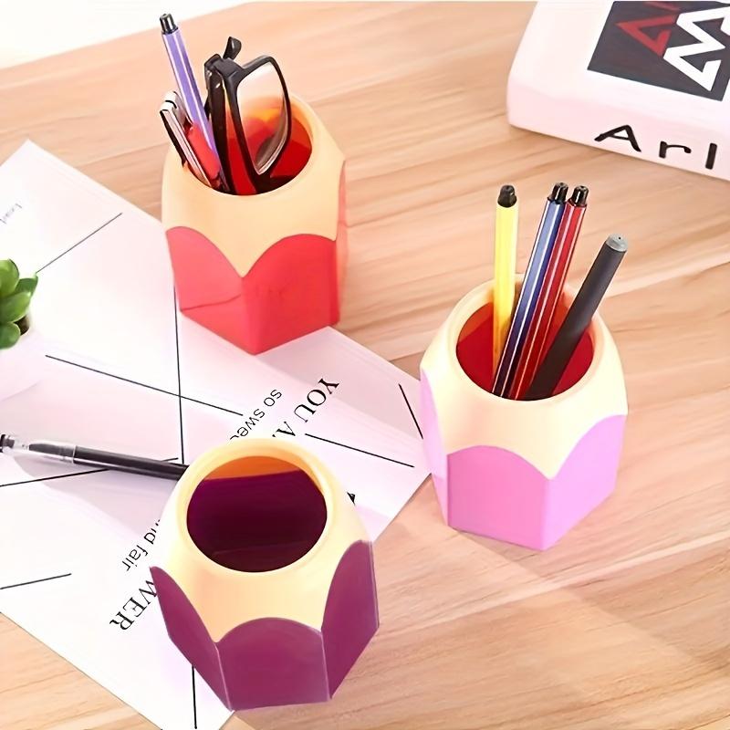 Adorable Creative Pen Holder For Student Desk Organization Unique Design Pencil Pot With Multiple Compartment Storage