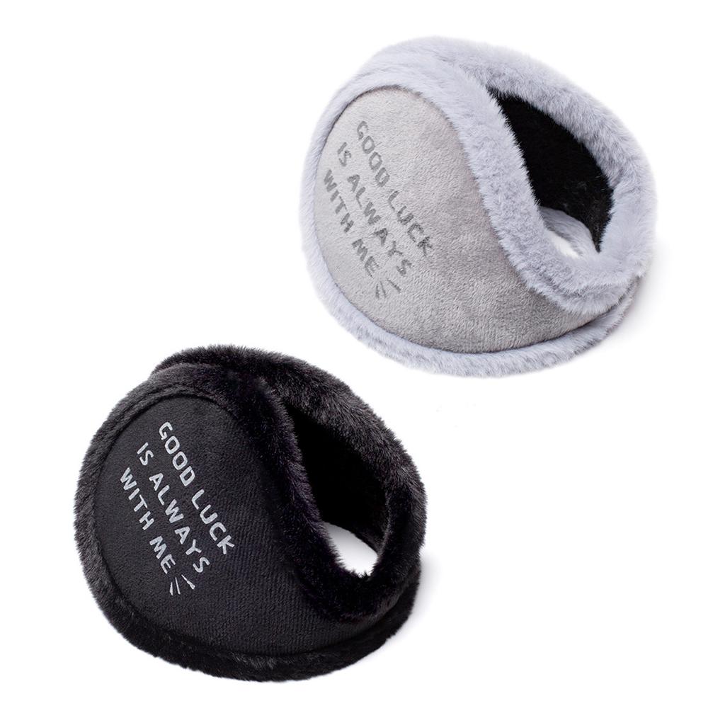 Winter Warm Printed Earmuffs Windproof Ear Covers for Men Women Thickened Plush Ear Protectors Outdoor Cycling Ear Muffs