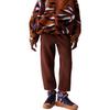 Adidas Knitted Sweatpants Women's Chocolate Moderate Straight Fit Pants IJ0575