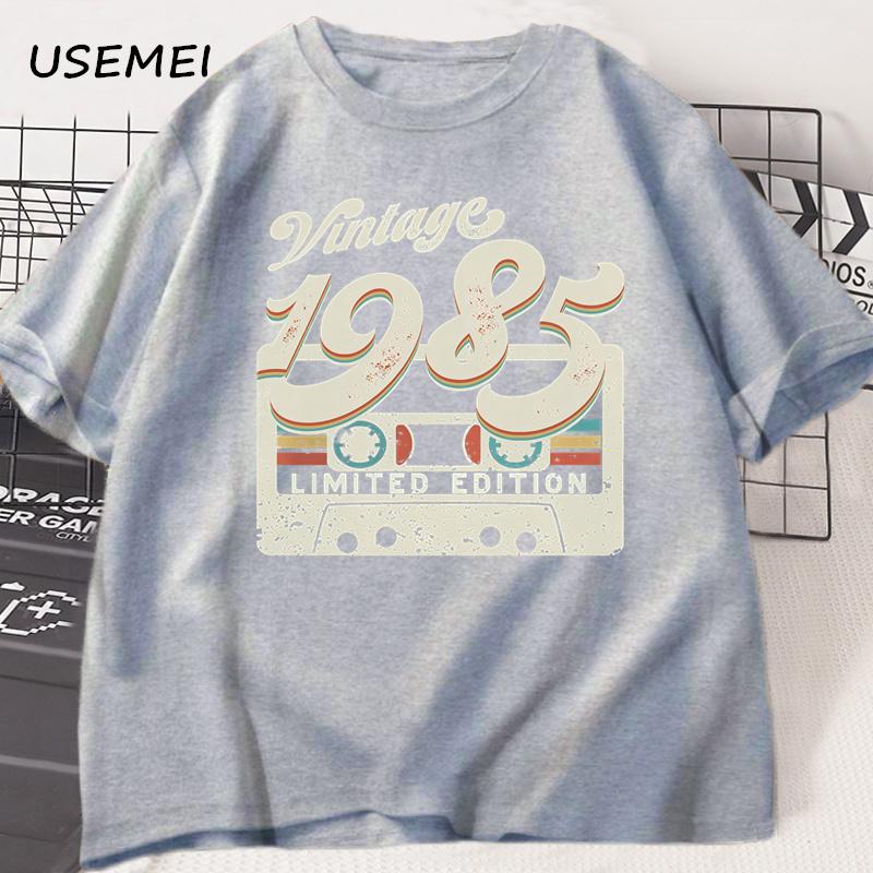 40th Birthday T-Shirt Vintage 1985 Limited Edition T Shirt for Men Women Coton Casual O Neck Tees Man Clothes Oversized Unisex