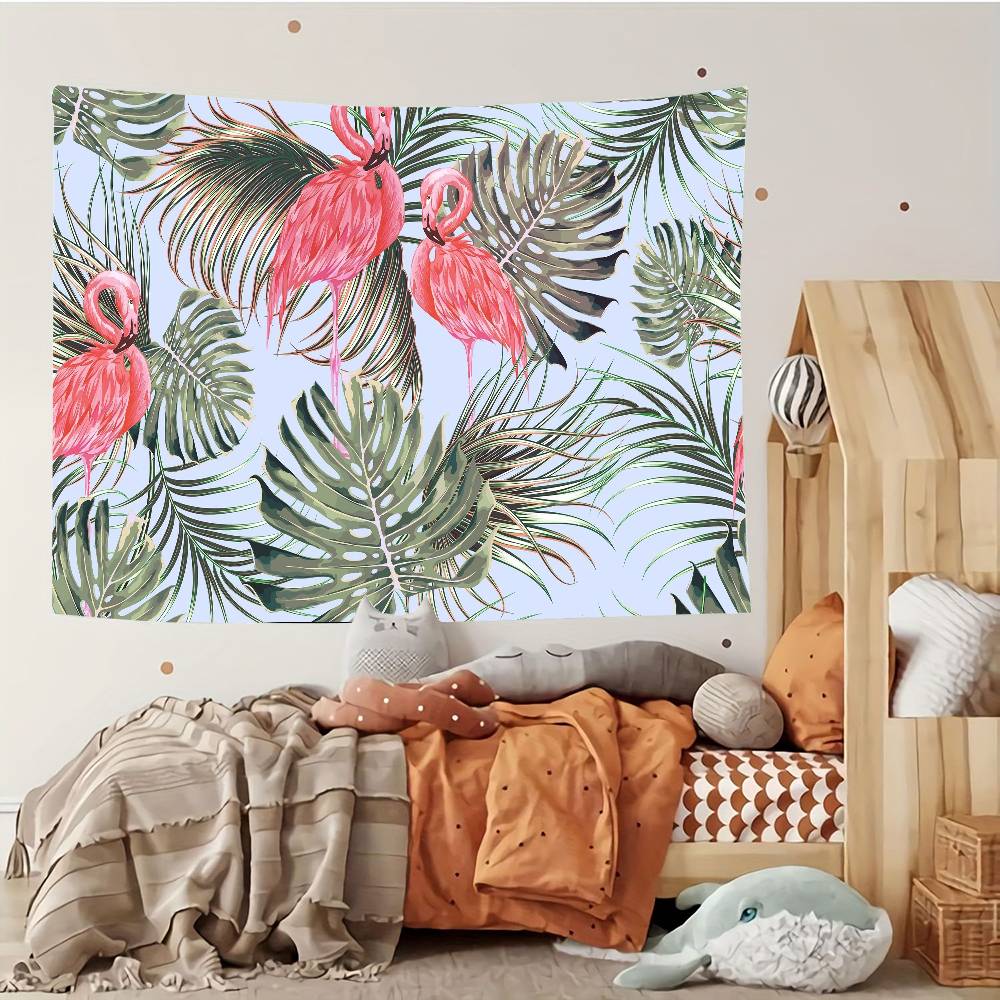 Cartoon Pink Flamingo Bird Tapestry Customizable Tapestries Of Various Styleswall Hanging Celebrity Photo Printingwall Hanging