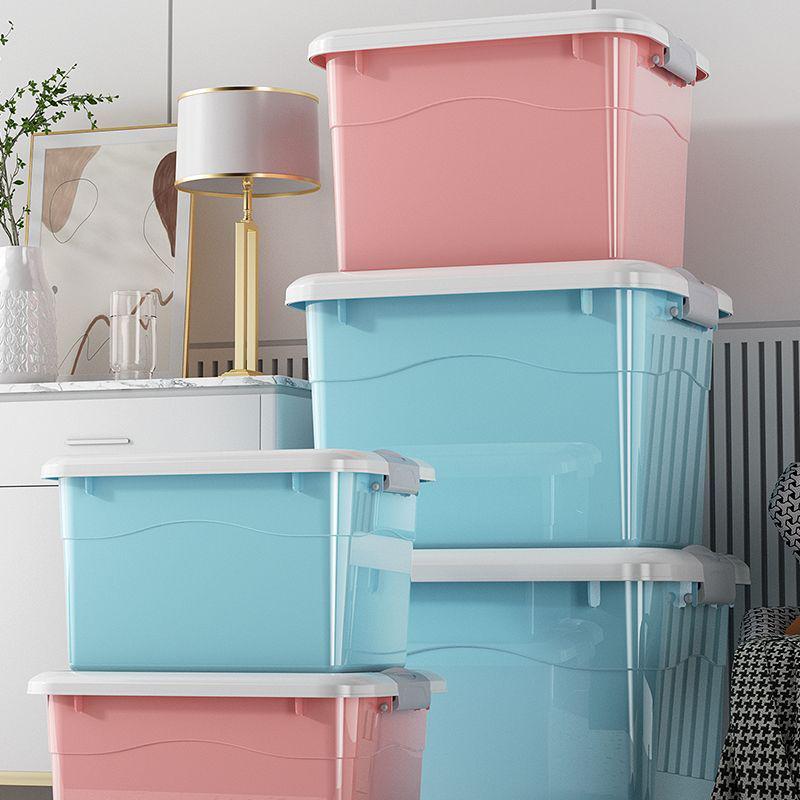 Extra velký plastový úložný box s víkem na oblečení, hračky a organizaci do auta