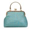 Bag Women's niche texture handbag 2024 new fashion clip bag crocodile pattern chain shoulder messenger bag
