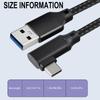 USB C to USB A Cable USB 3.2 10Gbps 90° Right Angle USB C Data Cable 20V 3A 60W Quick Charging for USB C Camera VR Game