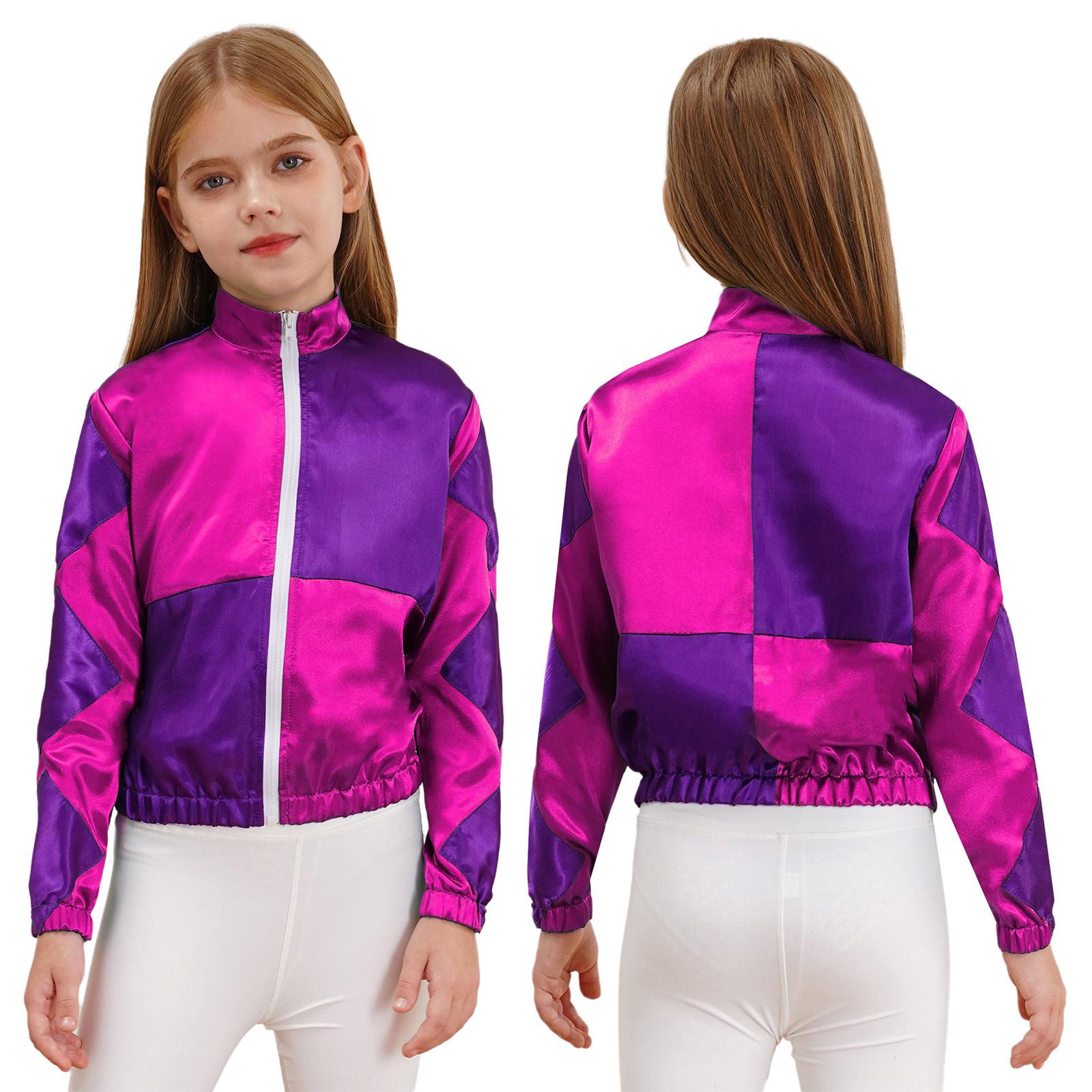 

Костюм для верховой езды для девочек и мальчиков, куртка в стиле пэчворк контрастного цвета, легкое пальто, рубашка, костюм клоуна для вечеринки на Хэллоуин 7-8 Years горячий розовый