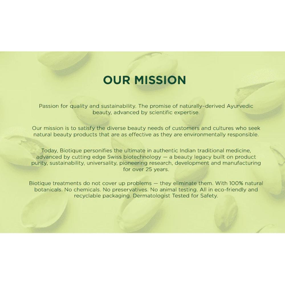 Biotique Bio Pistachio Ageless Nourishing Face Pack 50g – Revitalizing Skin Treatment for Spots & Glowing Tone
